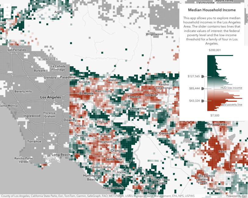 Color Slider Histogram Map